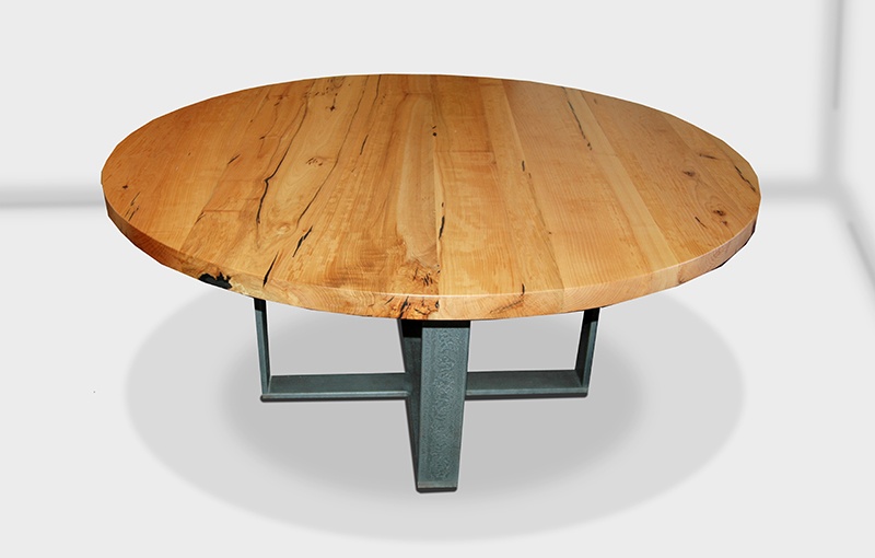 River Crossing Dining Table Live Edge, Round Dining Table Hawaii