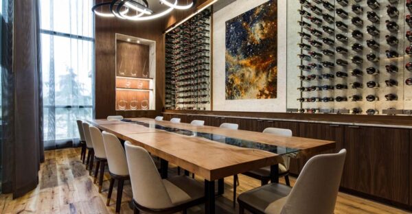 live edge design contract custom furniture dining table for hospitality edmonton